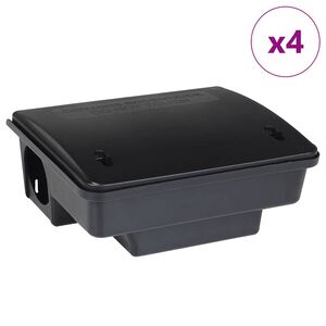 vidaXL hiirel&otilde;ksud 4 tk mustad 23 x 19 x 9,5 cm