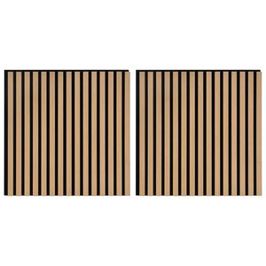 vidaXL Seinapaneelid 2 pcs Naturaalne 60,5 x 60 cm