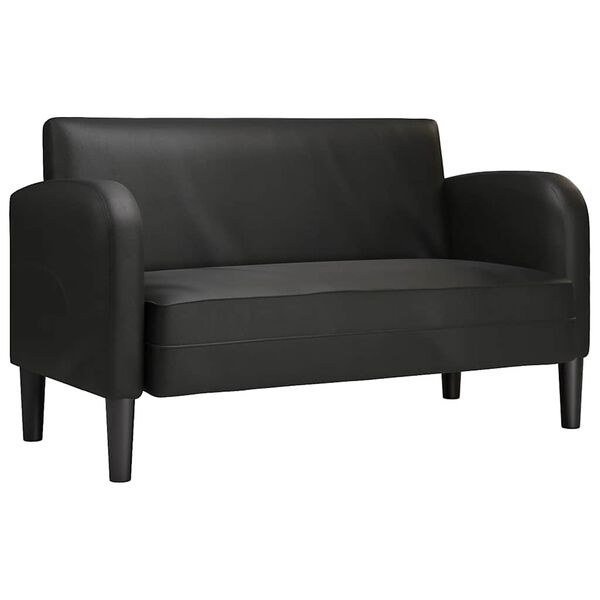 vidaXL Loveseat diivan must 110 cm kunstnahk