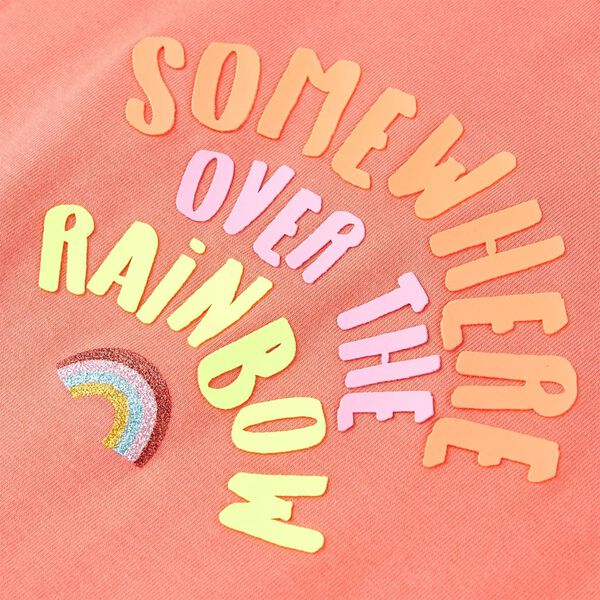 Laste T-särk, korallpunane, 104