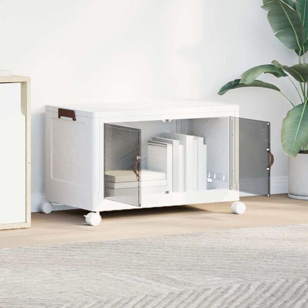 vidaXL virnastatav ratastega hoiukast 75 L 64x40x41 cm