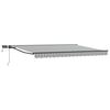 vidaXL Manuaalne varikatus LED-idega Anthracite ja valge 4 &times; 3 m