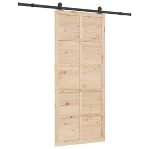 vidaXL Libisev uks Naturaalne 100 x 208 cm Toekas m&auml;nnipuit