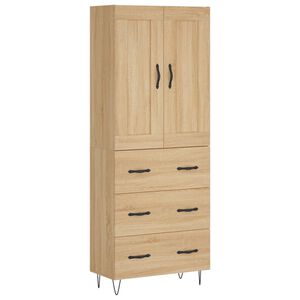 vidaXL k&otilde;rge kapp, Sonoma tamm, 69,5 x 34 x 180 cm, tehispuit