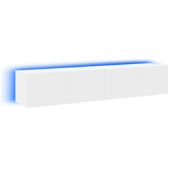 vidaXL teleri seinakapid LED-tuledega 2 tk, valge, 80 x 35 x 31 cm