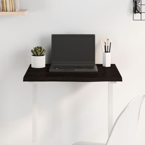 vidaXL lauaplaat, tumepruun, 60 x 40 x 2 cm, töödeldud tammepuit