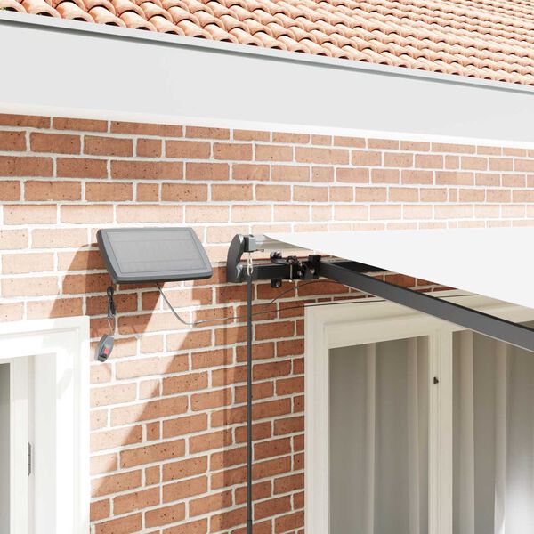 vidaXL K&auml;igukohandatav varikatus Valge 300 x 250 cm kangas