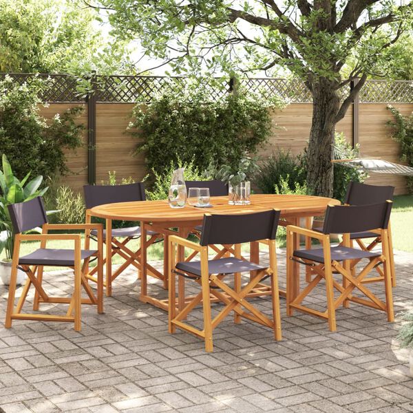 vidaXL kokkupandavad aiatoolid 6 tk, tumehall, kangas