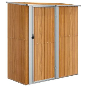 vidaXL aiakuur 180,5 x 97 x 209,5 cm tsingitud terasest, puiduimitatsioon