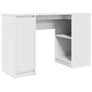 vidaXL kirjutuslaud, valge, 120x42x76 cm, tehispuit
