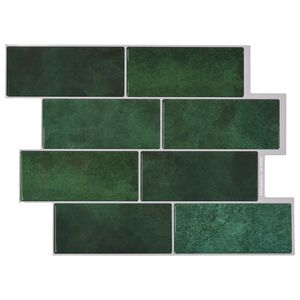vidaXL Subway plaat 10 tk Tumeroheline 29 x 21 cm Pol&uuml;uretaan ja PET