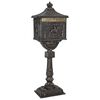 vidaXL Seisev Postkast ladustamisega Pronksjas 42,5 x 29,5 x 117 cm