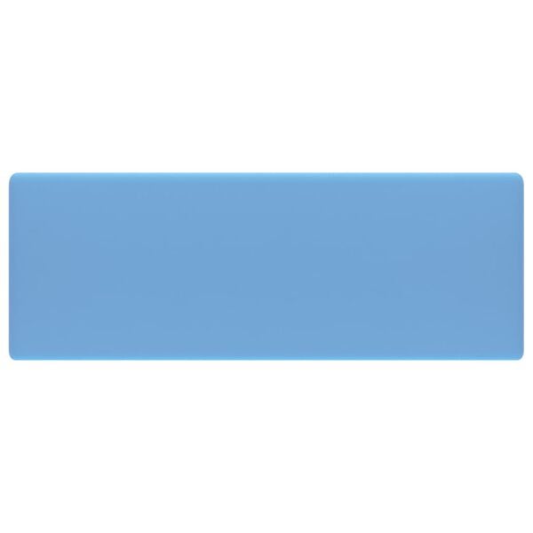 vidaXL valamu &uuml;levooluga kandiline matt helesinine 41x41cm keraamiline