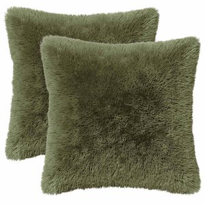 vidaXL Diivanipadi 2 pcs HEERLEN Roheline 30 x 30 cm PV Fliis