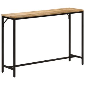 vidaXL konsoollaud, 110 x 30 x 75 cm, t&ouml;&ouml;tlemata mangopuit ja raud
