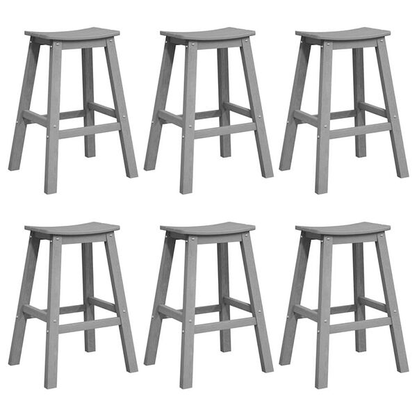 vidaXL Aia baarikomplekt 6 pcs Helehall HDPE