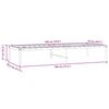 vidaXL metallist voodiraam, valge, 75x190 cm