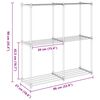 vidaXL Torushelf ladustamisega Valge 86 x 27 x 90 cm Alumiinium