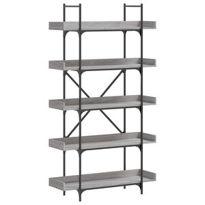 vidaXL raamaturiiul 5 korrust, hall Sonoma, 100x33x180,5 cm, tehispuit