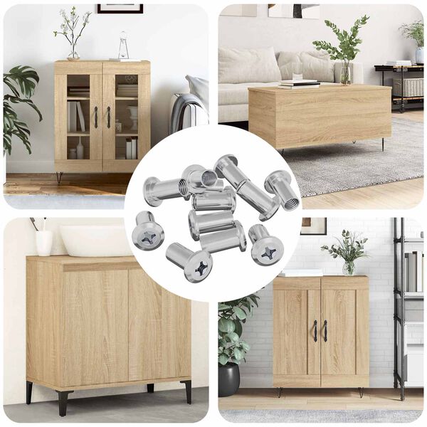 vidaXL Lukustusmutter 2857 pcs Nikkel Teras