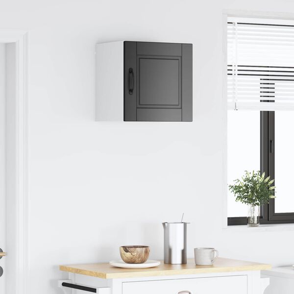 vidaXL K&ouml;&ouml;gikapp riiuliga uksega Must 40 x 31 x 40 cm Tehispuit