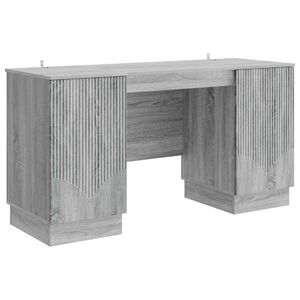 vidaXL Laud riiuliga uksega Hall Sonoma 142,5 x 50 x 75 cm Tehispuit