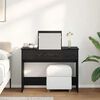 vidaXL Kosmeetikatabel sahtliga peegliga Must tamm 100 x 45 x 76 cm