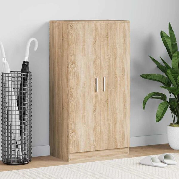 vidaXL kingakapp 7 riiuliga, tamm