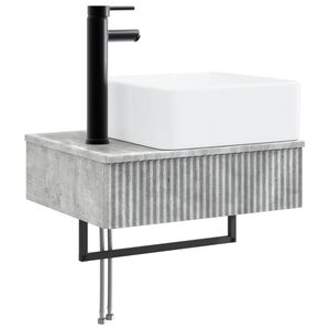 vidaXL Seinale paigaldatav pesu bassein Betoonhall 53 x 35 x 39 cm