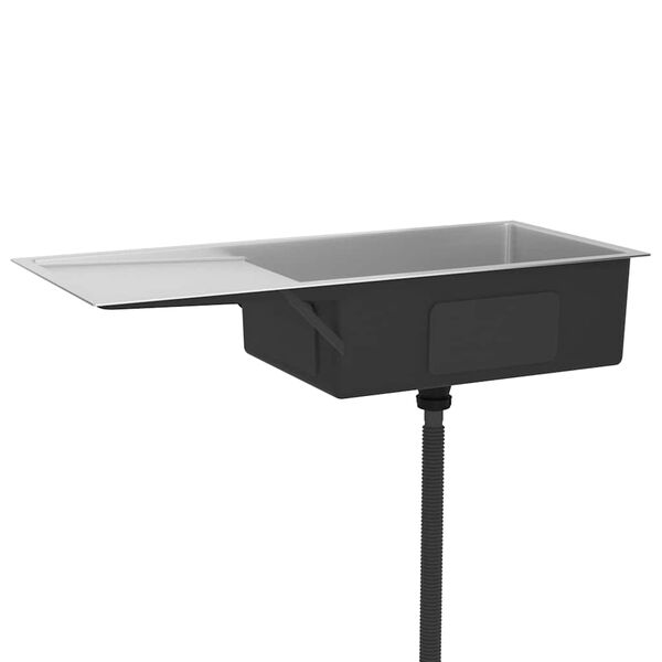 vidaXL käsitsi valmistatud köögivalamu, roostevabast terasest