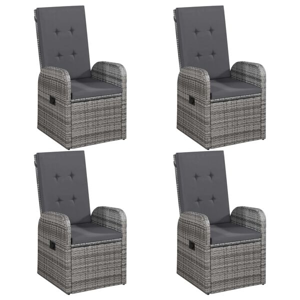 vidaXL 5-osaline aiamööblikomplekt, hall