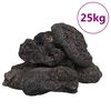 vidaXL vulkaanilised kivimid 25 kg, must, 10-30 cm