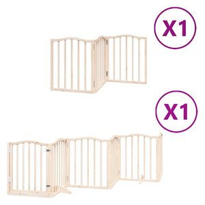vidaXL kokkupandav koerav&auml;rav uksega, 9 paneeli, 450 cm, paplipuit