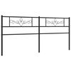 vidaXL metallist vahetatav voodipeats, must, 200 cm