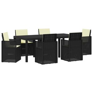 vidaXL Aia s&ouml;&ouml;gilaudade komplekt 7 pcs Antratsiit ja kreemjas PP