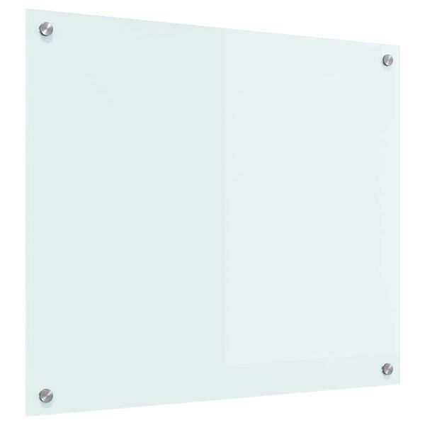 vidaXL Kögi Splashback Valge 70 x 60 cm karastatud klaas