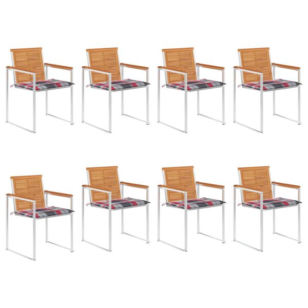 vidaXL aiatoolid istmepatjadega, 8 tk, akaatsiapuit