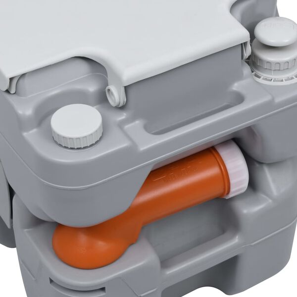 vidaXL kaasaskantav matkatualett k&auml;tepesukomplekti ja veepaagiga