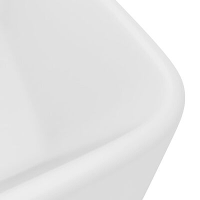 vidaXL luksuslik valamu, matt valge, 41 x 30 x 12 cm, keraamiline