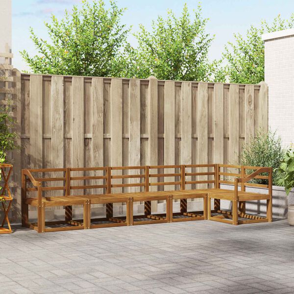 vidaXL V&auml;li diivanikomplekt 6 pcs Neutraalne Tugev akatsiapuu