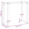 vidaXL söögilaua jalad, O-raam, 80 x 40 x 73 cm, teras