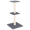 vidaXL kassimaja sisalk&ouml;itega kraapimispostidega, tumehall, 73 cm