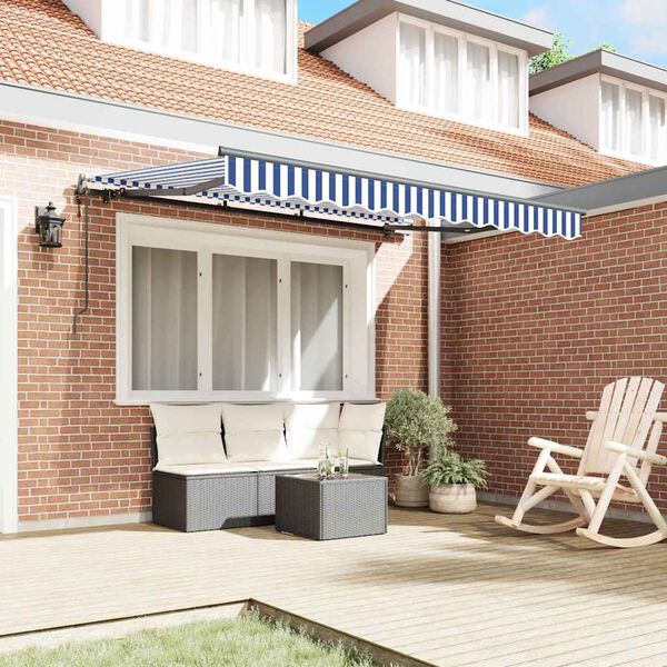 vidaXL K&auml;igukohandatav varikatus Sinine 300 x 200 cm kangas