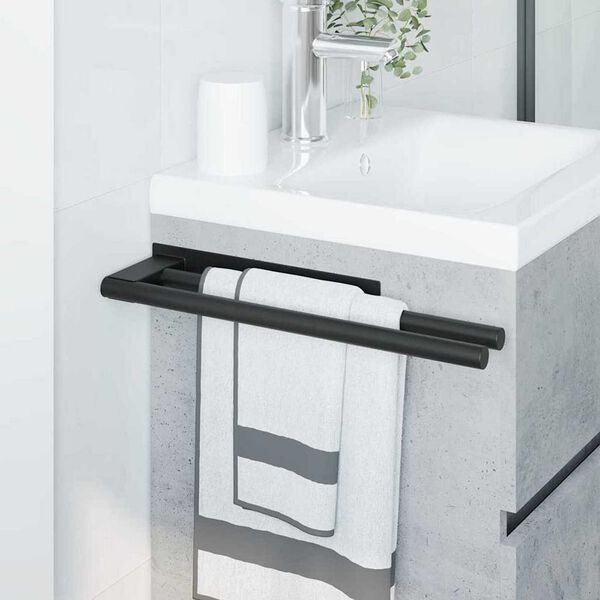 vidaXL Rätikurek Must 40 x 9 x 4 cm Roostevaba teras