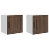 vidaXL Seinekapp PORTO 2 pcs Pruun tamme 40 x 31 x 40 cm Tehispuit