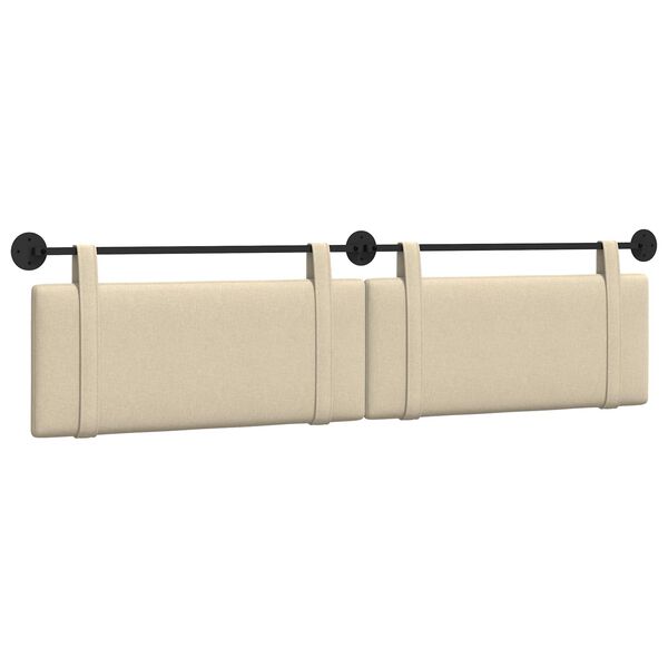 vidaXL Rippuv Peatoe Seinale kinnitatav cream 210 x 55 x 5 cm kangas