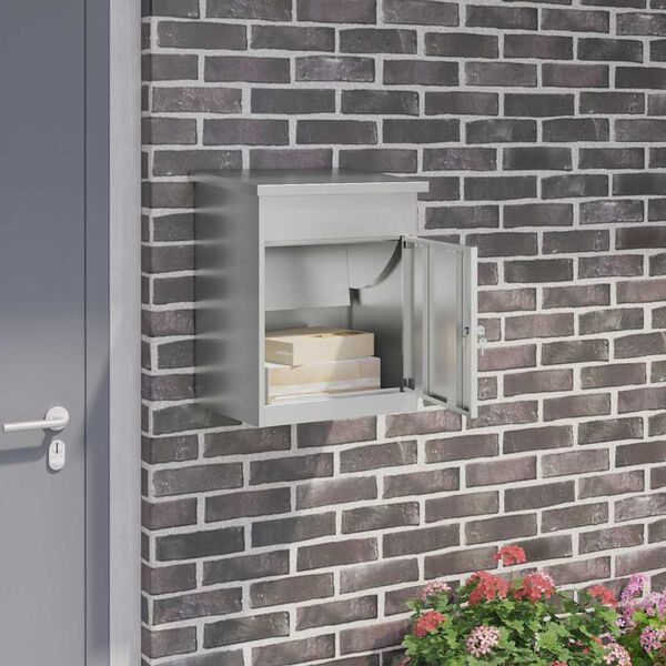 vidaXL Pakiautomaat ladustamisega Must 47.5 x 38 x 59 cm Tsinkteras