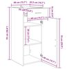 vidaXL K&otilde;ide sahtliga Must tamm 42,5 x 40 x 93 cm Tehispuit