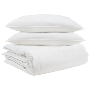 vidaXL Teki komplekt padjaga 3 pcs Valge Down Feather