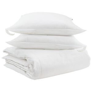 vidaXL Teki komplekt padjaga 3 pcs Valge Down Feather